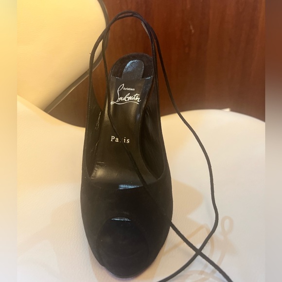 Christian Louboutin 👠 black suede laced up ankle - Picture 5 of 6